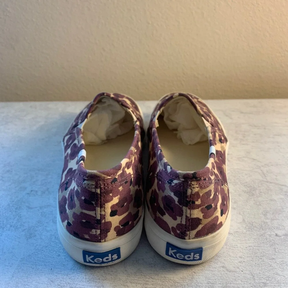 Keds x‎ Elizabeth and James Purple Floral Print Slip On Sneakers Shoes